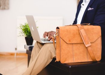 a man using a computer