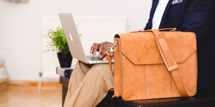 a man using a computer